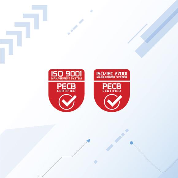 In early 2018, GET Group&rsquo;s offices in the UAE and Egypt were successfully certified with the ISO 9001 and 27001 standards, for Quality Management and Information Security, respectively.&nbsp;